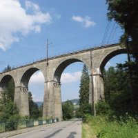 The railway viaduct in Łabajów